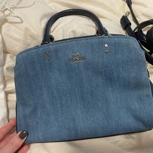 Denim coach bag